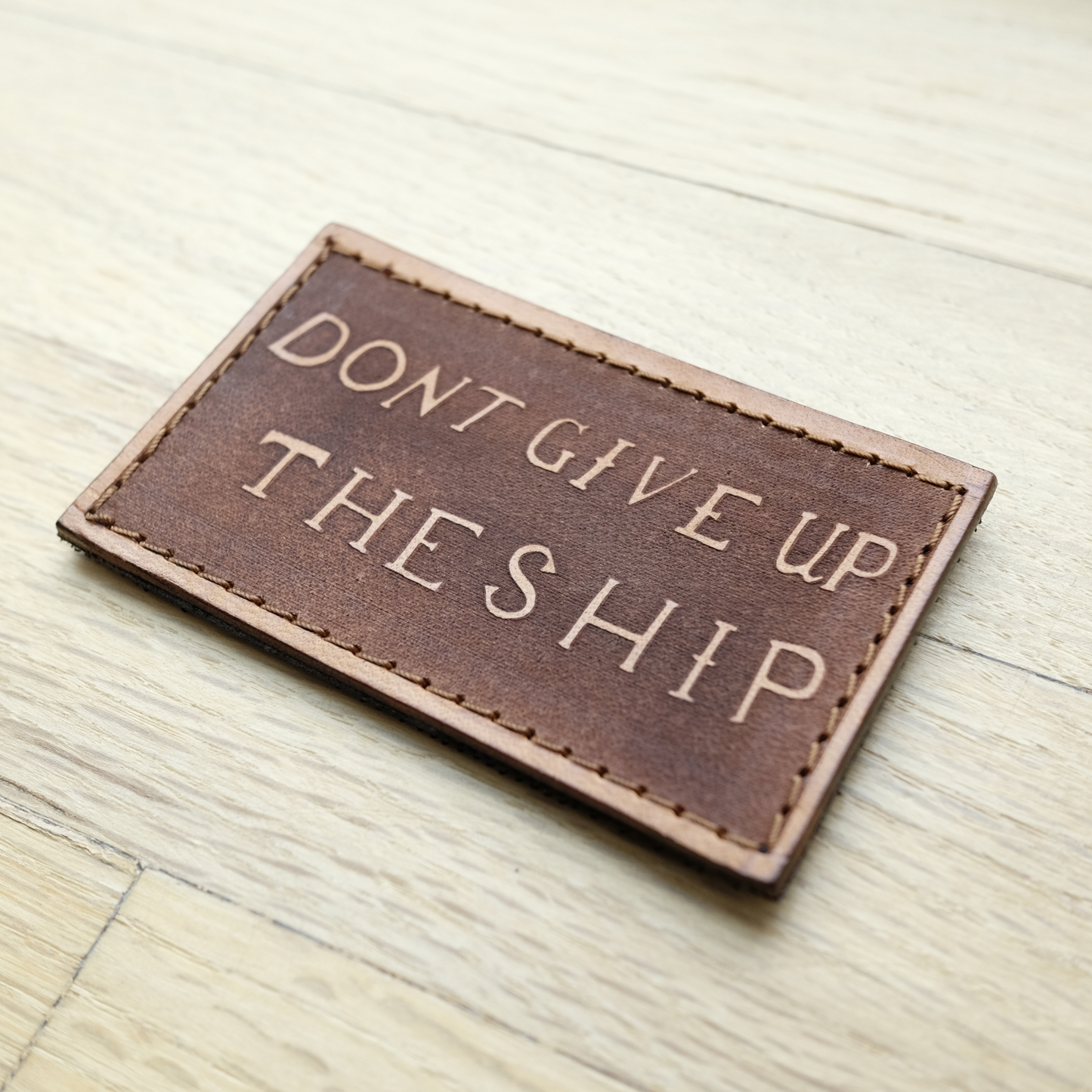 Leather Don’t Give Up The Ship Patch