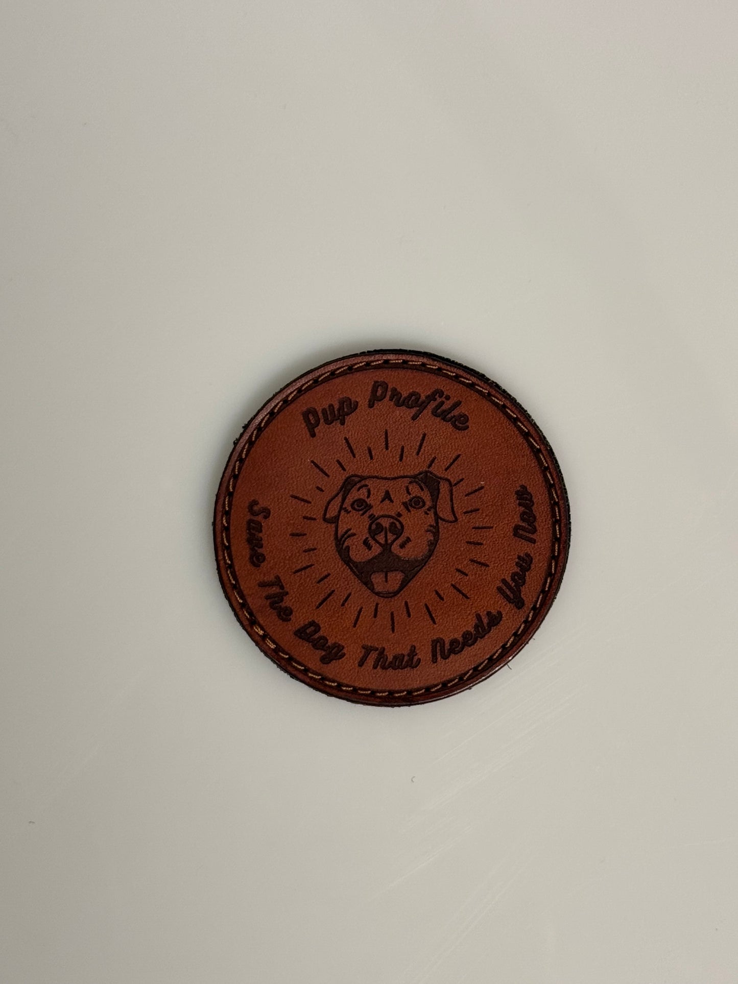 Pup Profile Leather Patch
