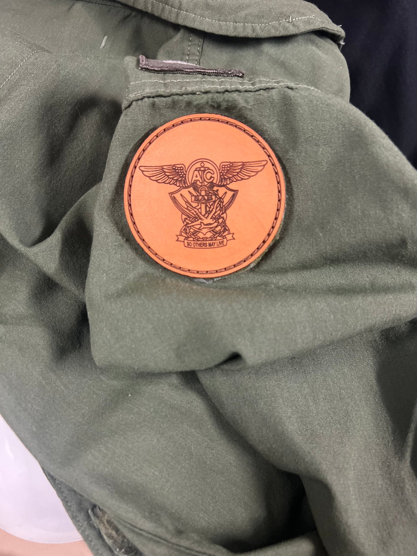 Naval Aircrewman Leather Patch