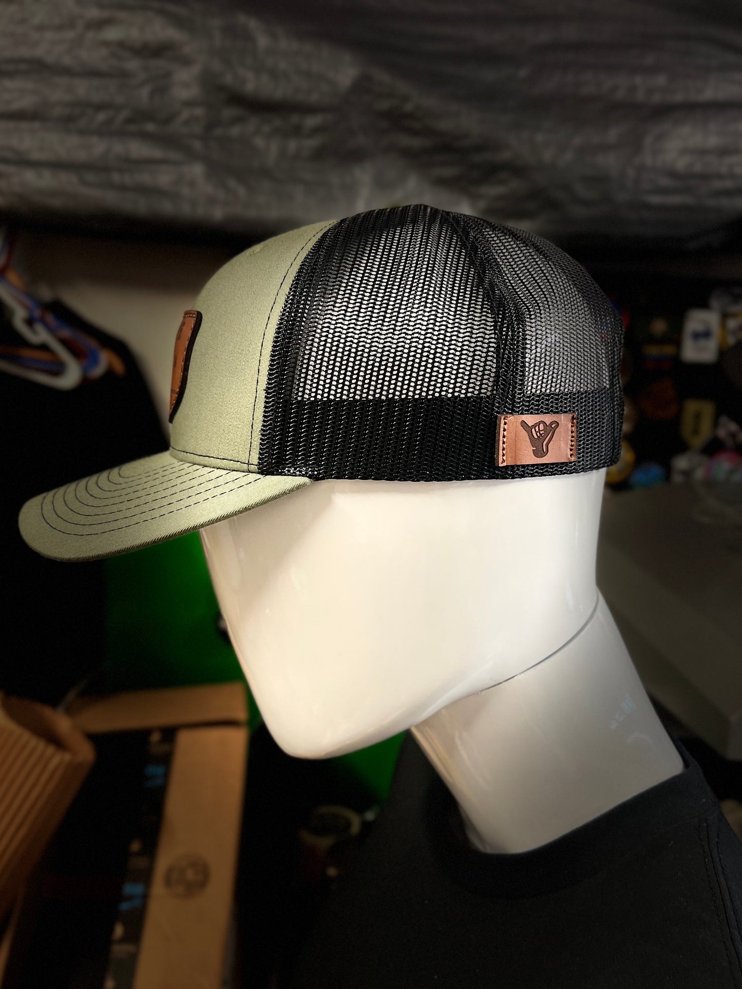 Bone Puss Leather Hat