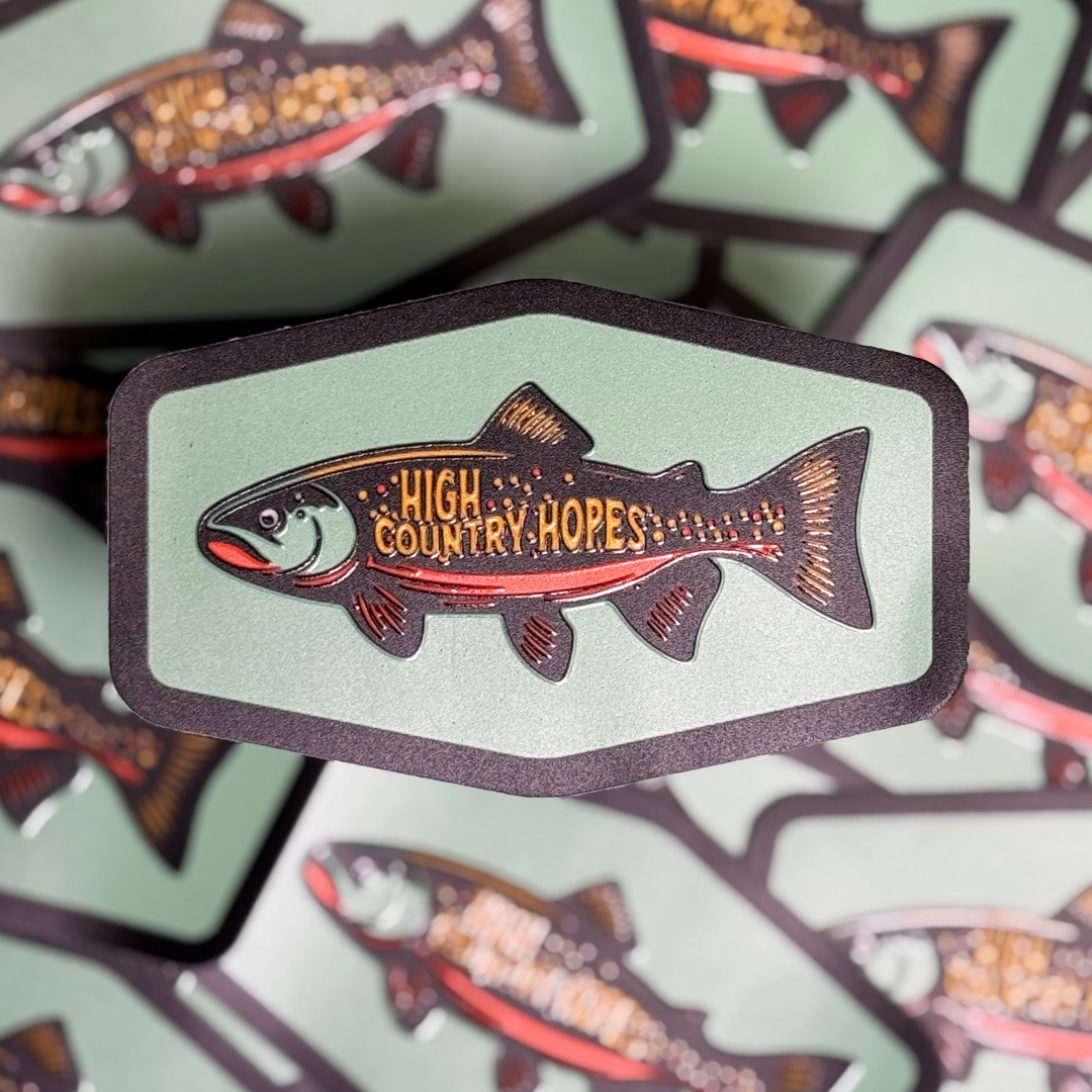 HCH Trout UV Raised Sticker