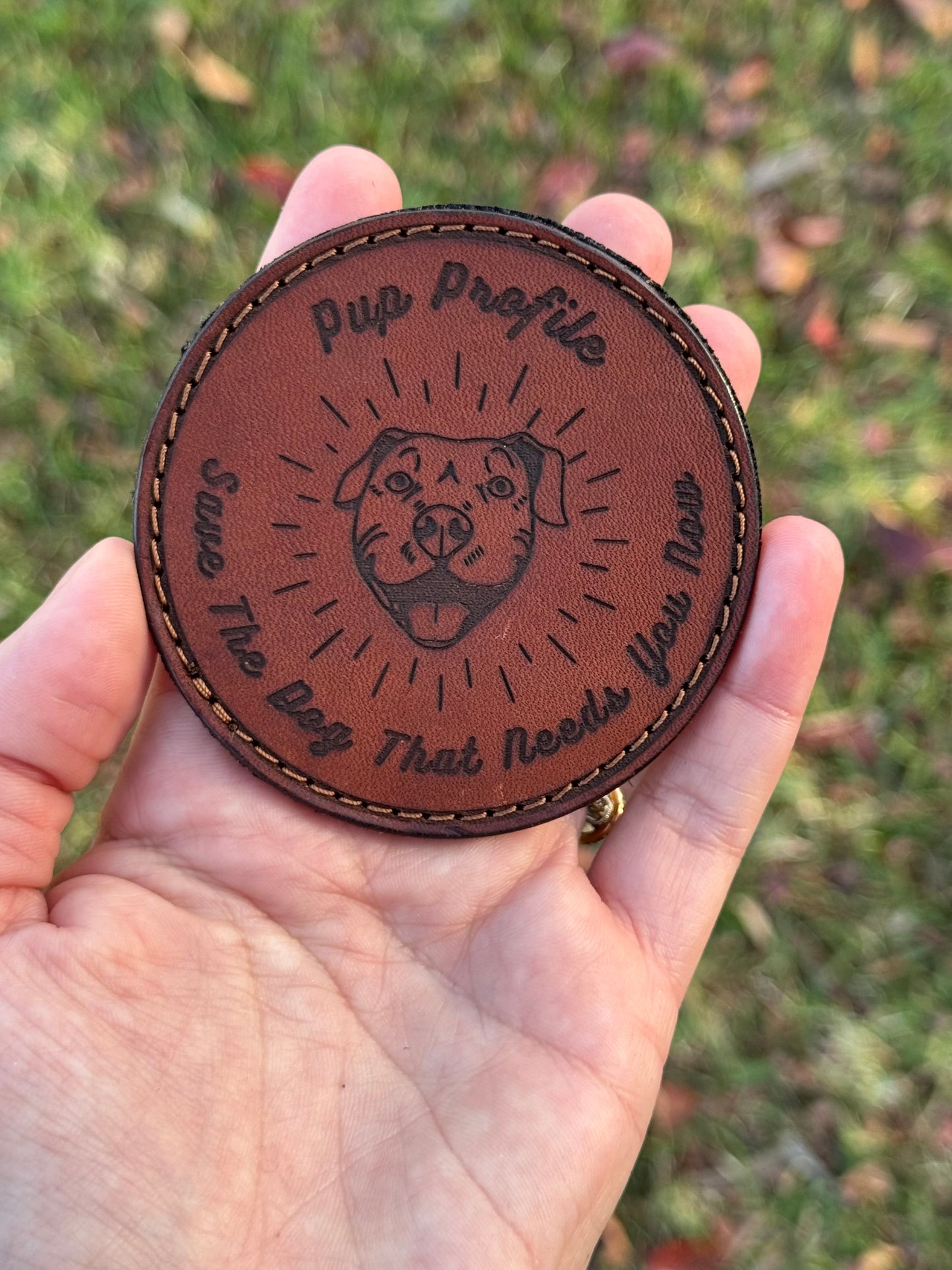 Pup Profile Leather Patch