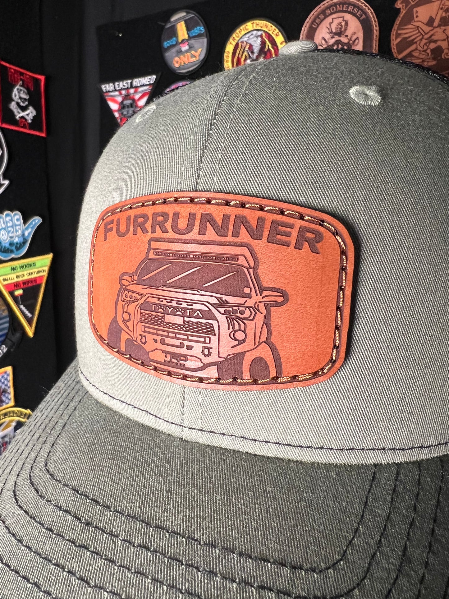 NEW! @thefurrunner Grill Leather Patch Hat