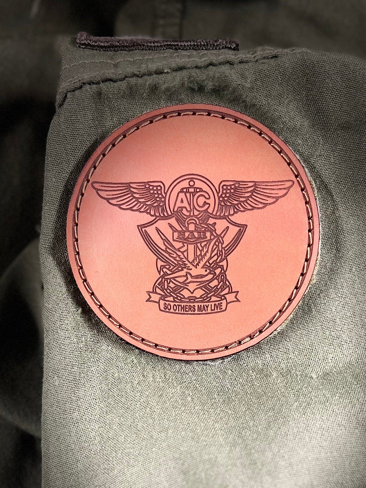 Naval Aircrewman Leather Patch