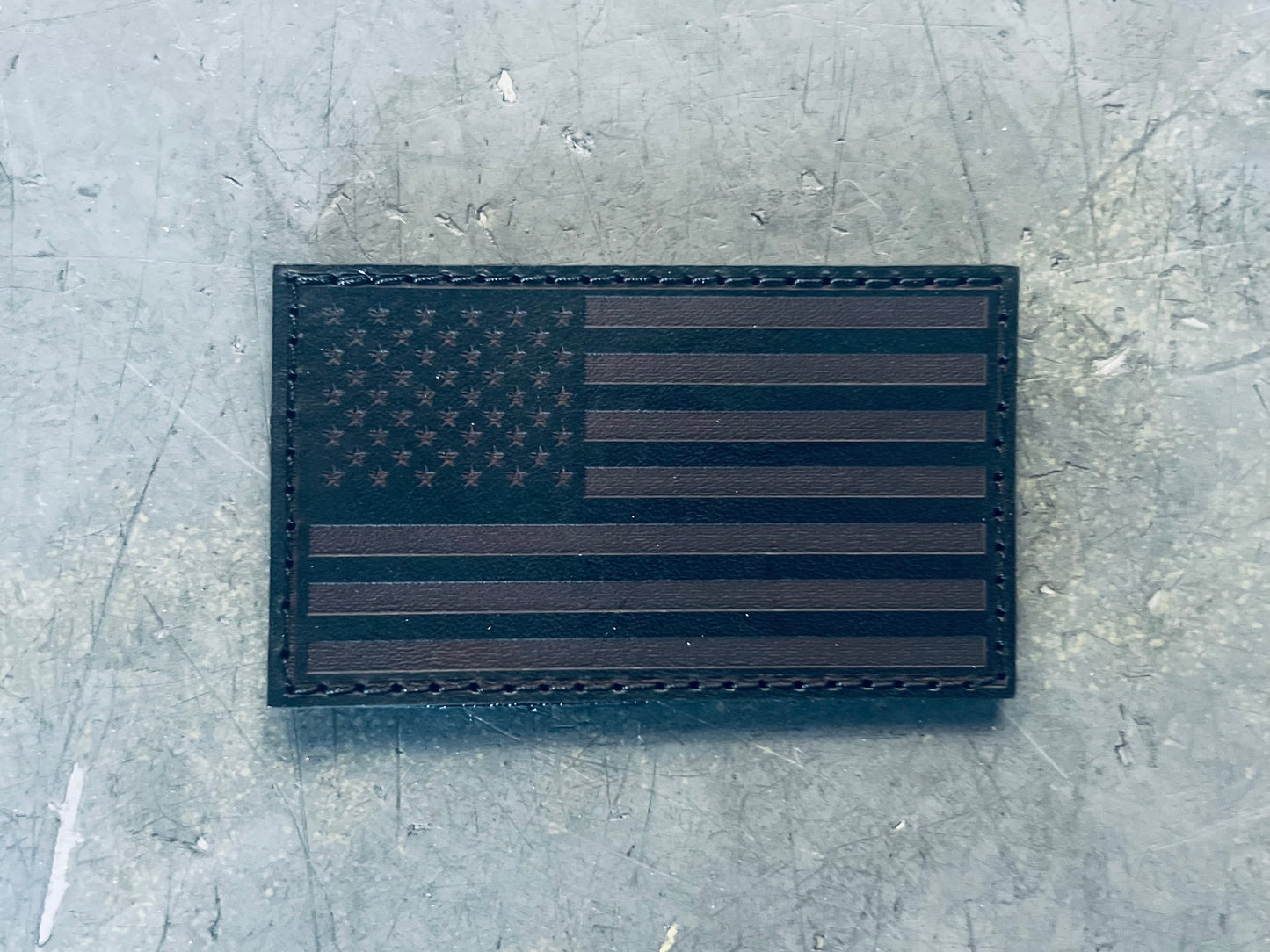 American Flag Leather Patch