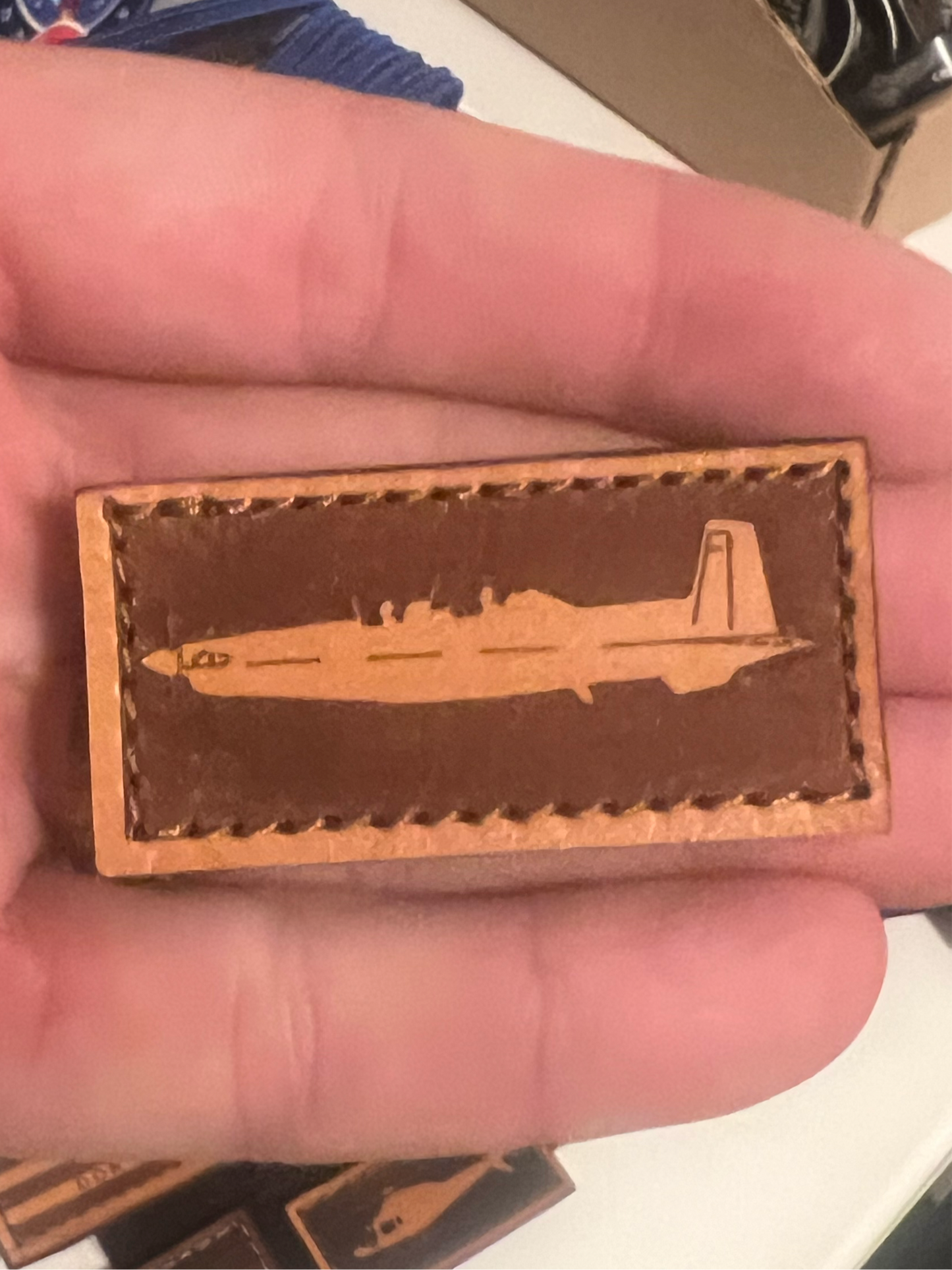 Leather Pen Tab Patch