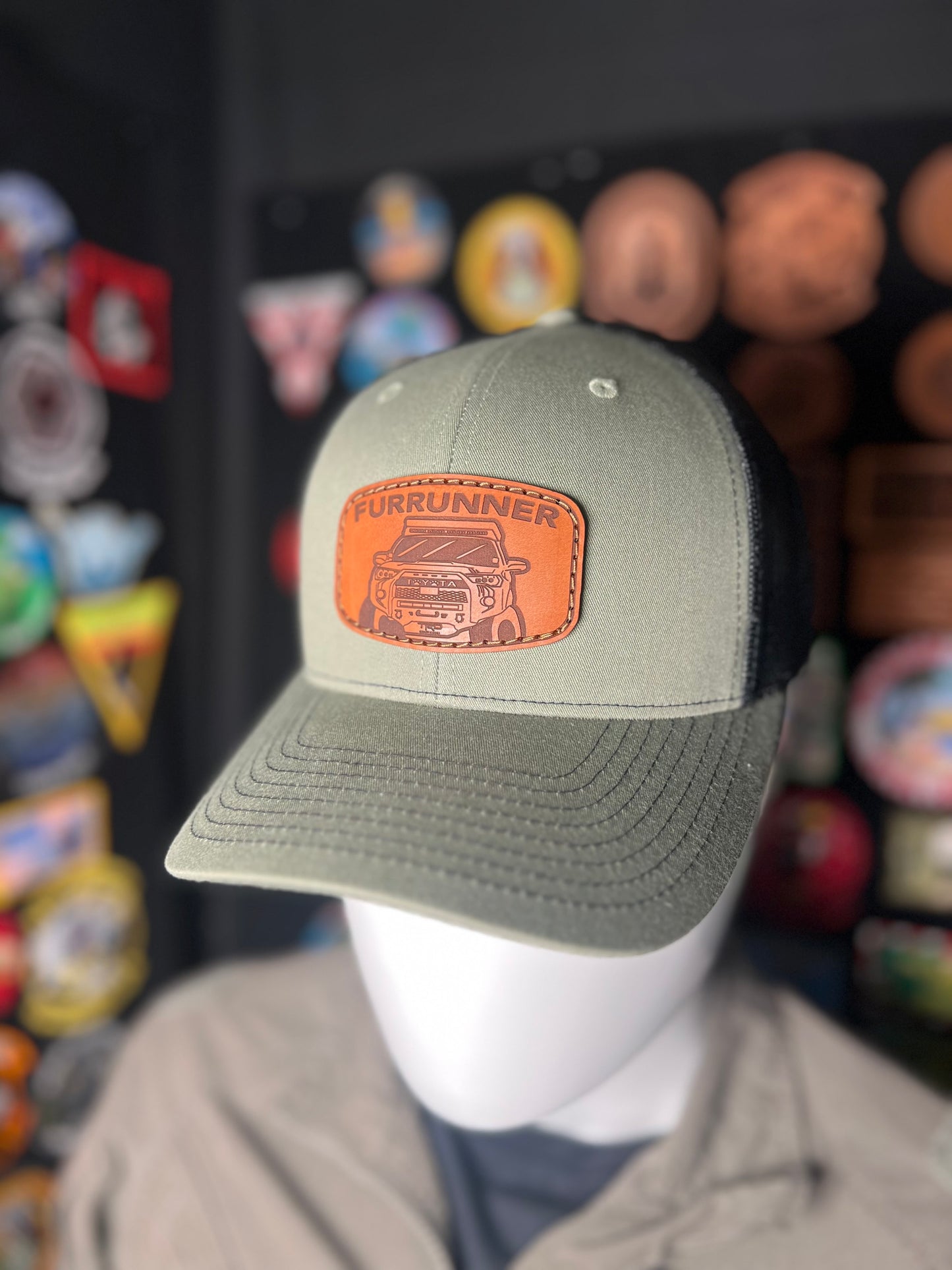 NEW! @thefurrunner Grill Leather Patch Hat