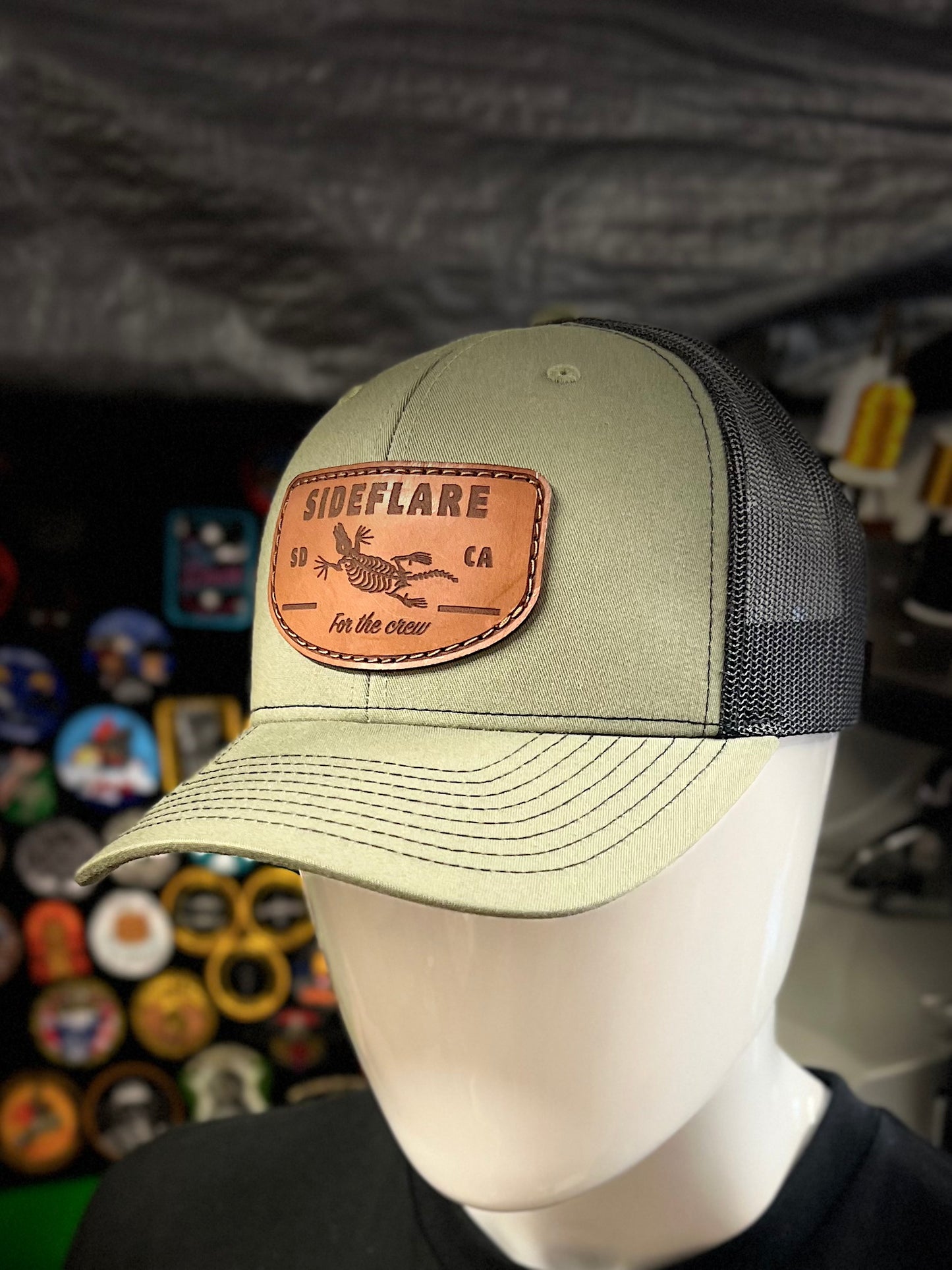 Bone Puss Leather Hat