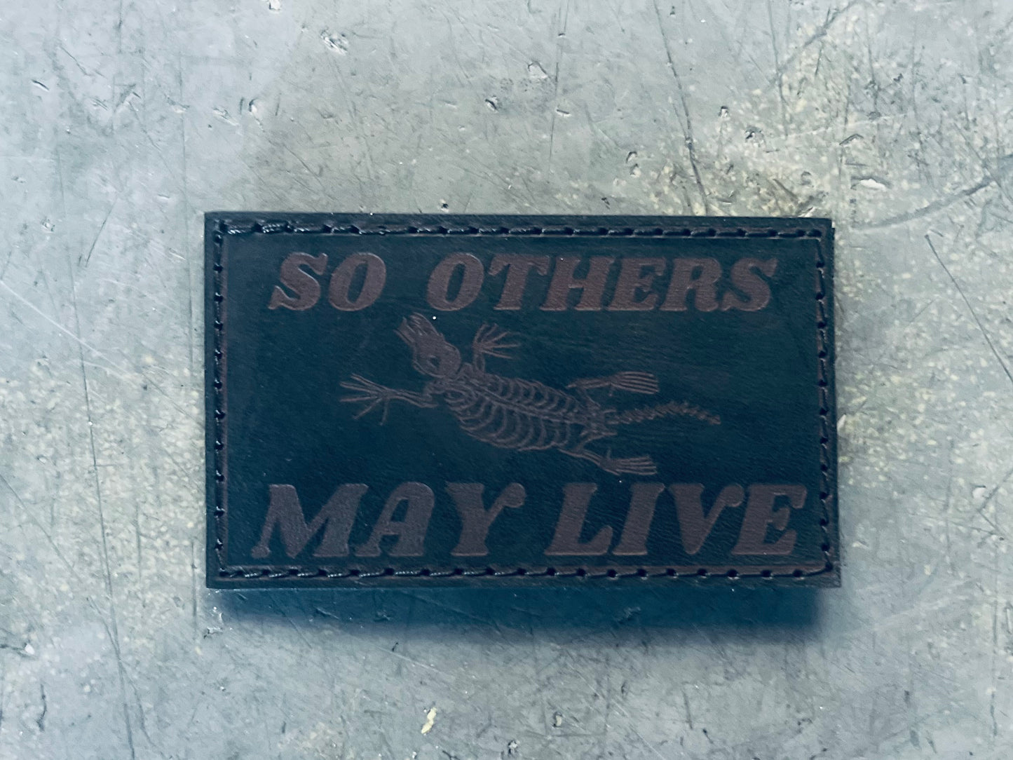 So Others May Live Bone Puss Leather Patch