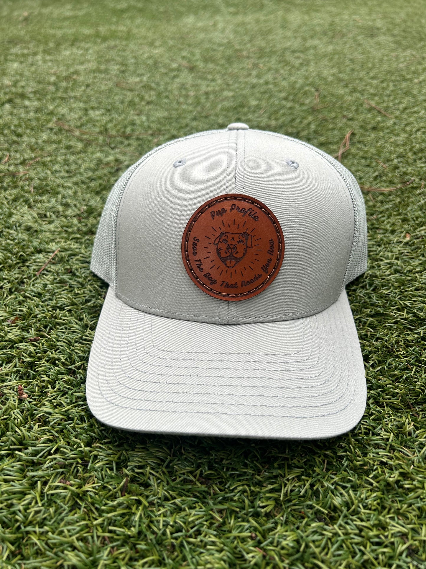 Pup Profile Leather Patch Hat