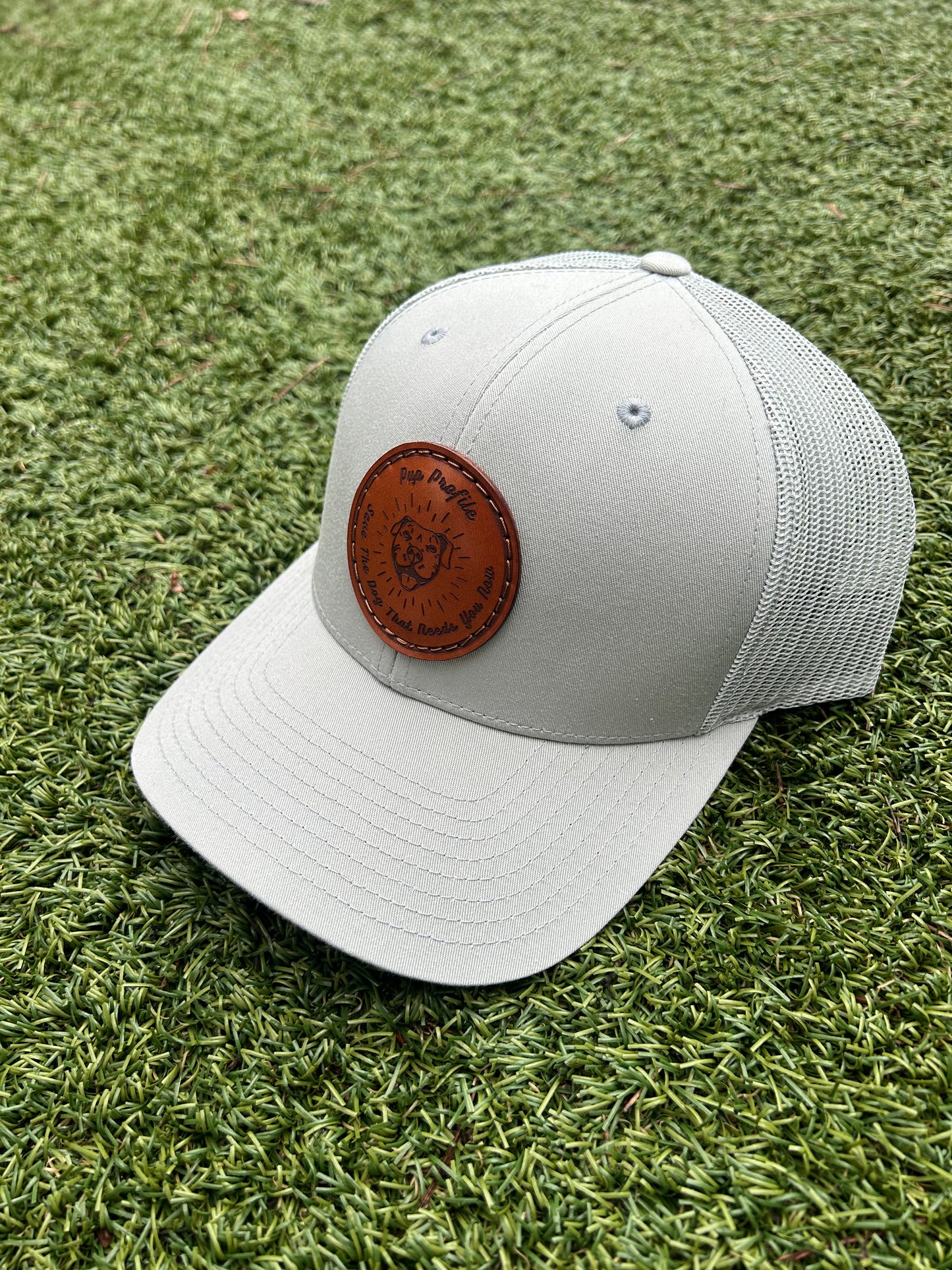 Pup Profile Leather Patch Hat