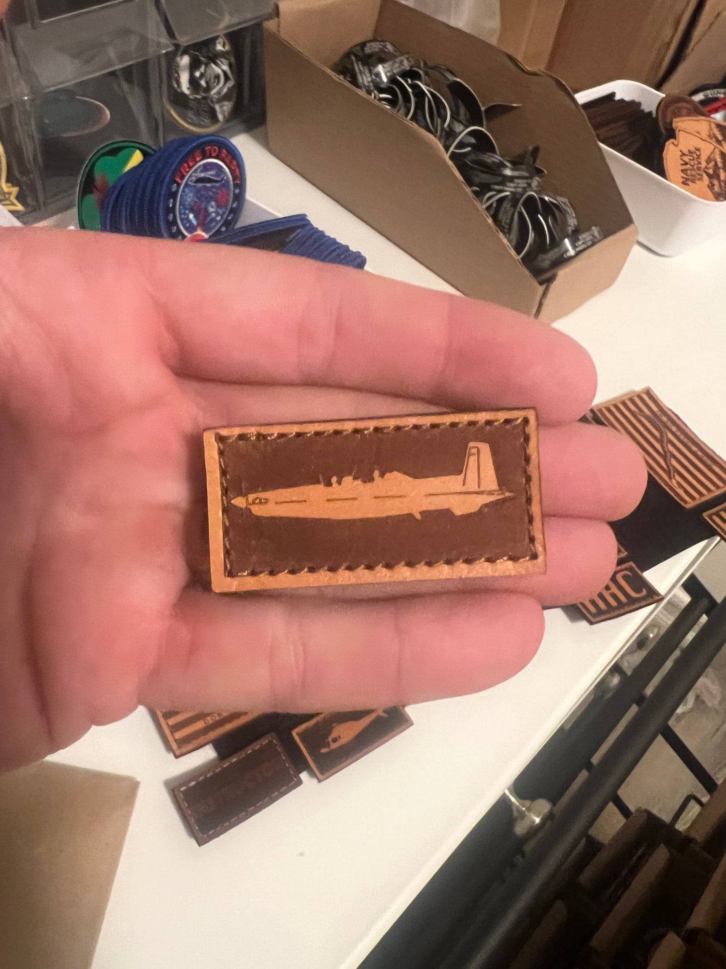 Leather Pen Tab Patch
