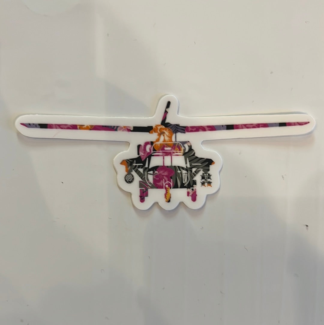 Floral 60 White Sticker