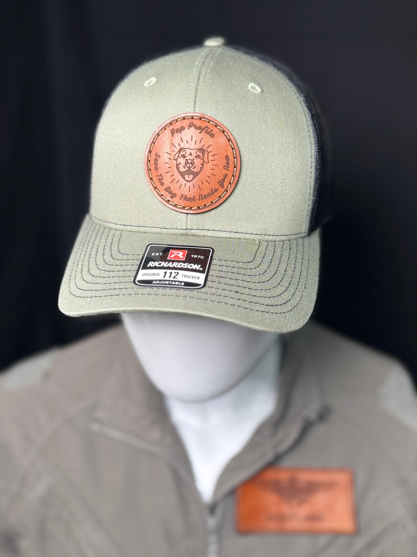 Pup Profile Leather Patch Hat