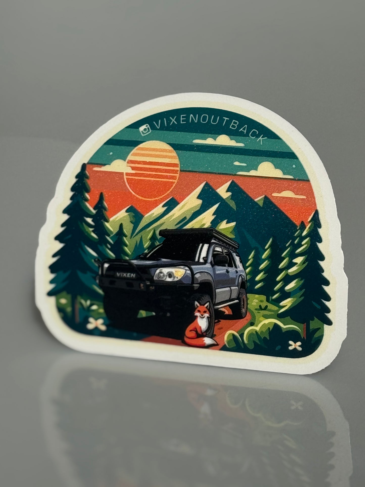 @VixenOutback Fox UV Raised Sticker | GIVEBACK COLLAB