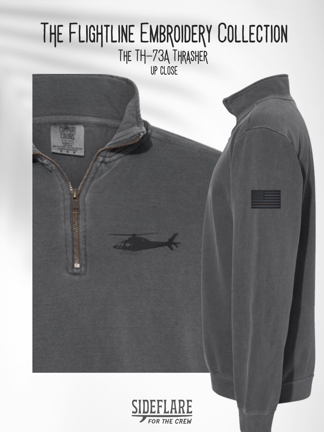 Flightline Embroidered Quarter Zip – The Thrasher