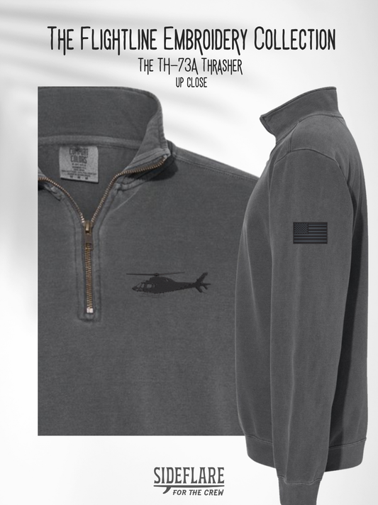 Flightline Embroidered Quarter Zip – The Thrasher