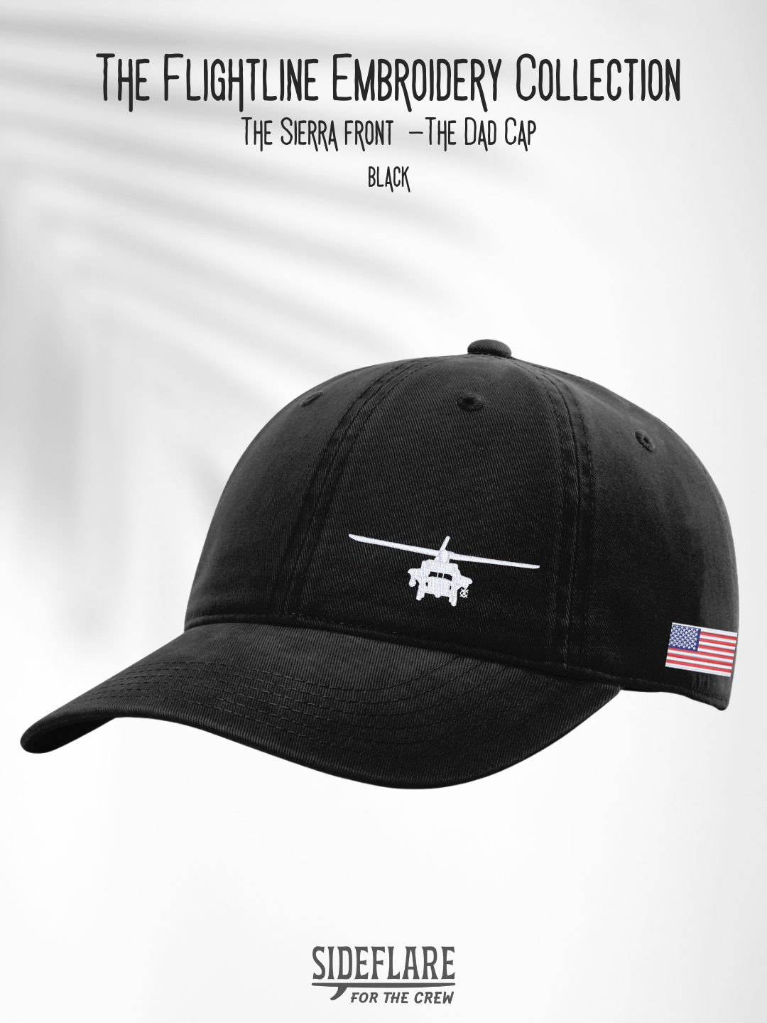 Flightline Embroidered Dad Hat | The Sierra Front View