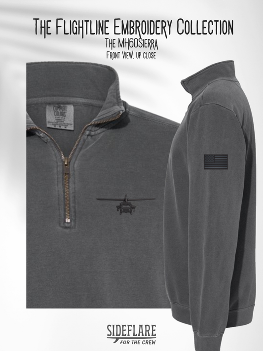 Flightline Embroidered Quarter Zip – The Sierra Front View