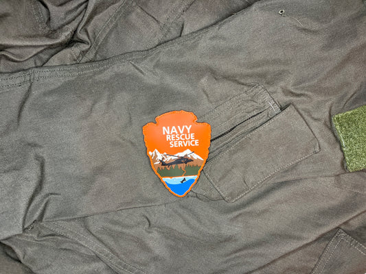 Navy Rescue Service PVC Patch