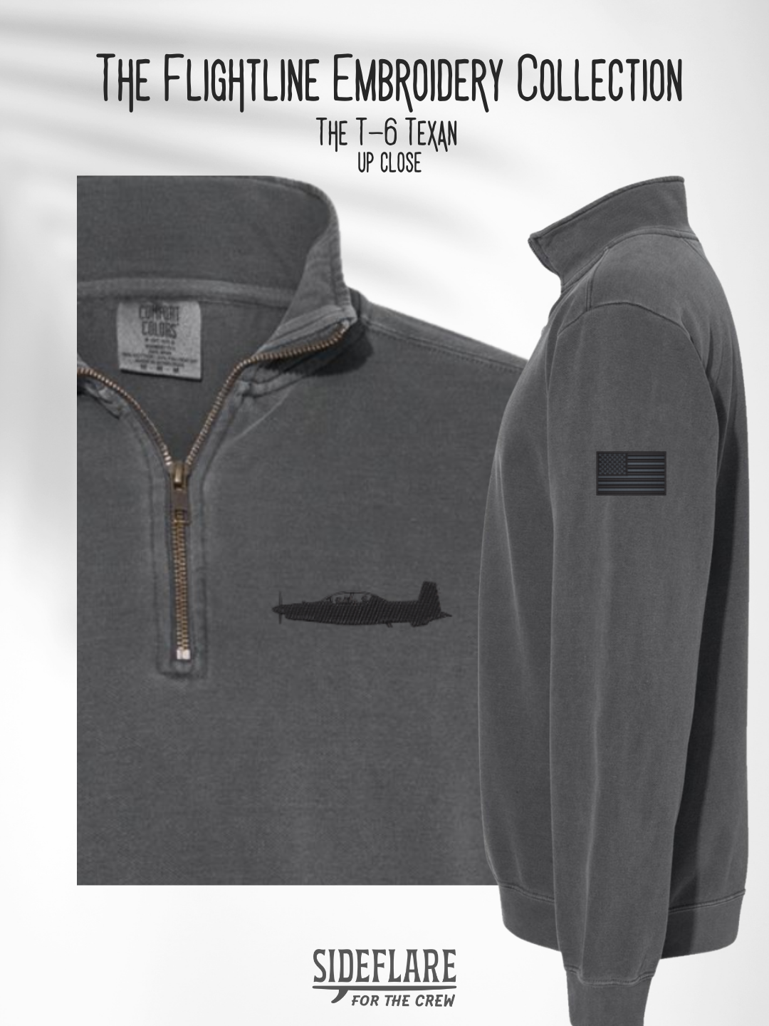 Flightline Embroidered Quarter Zip – The Texan
