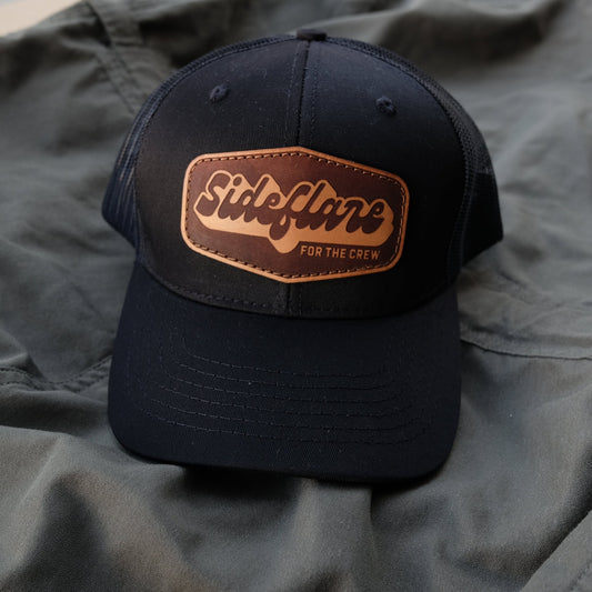Sideflare Leather Patch Mesh Backed Hat
