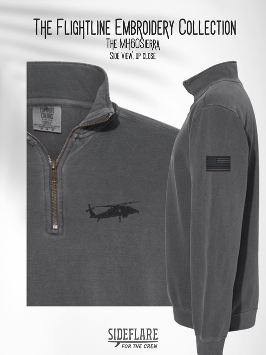 Flightline Embroidered Quarter Zip – The Sierra Side View