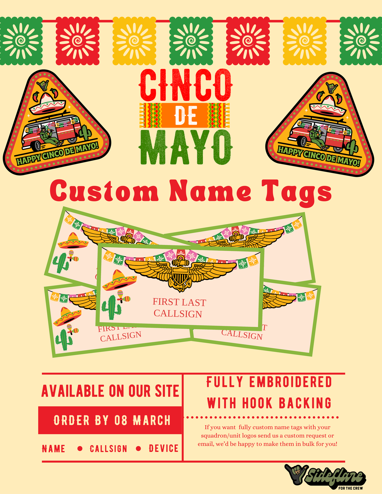 Cinco De Mayo: Flight Suit Name Tag