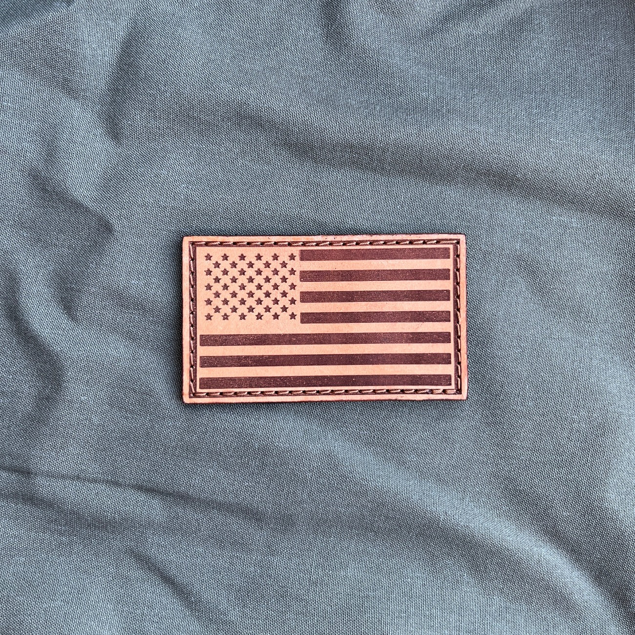 American Flag Leather Patch